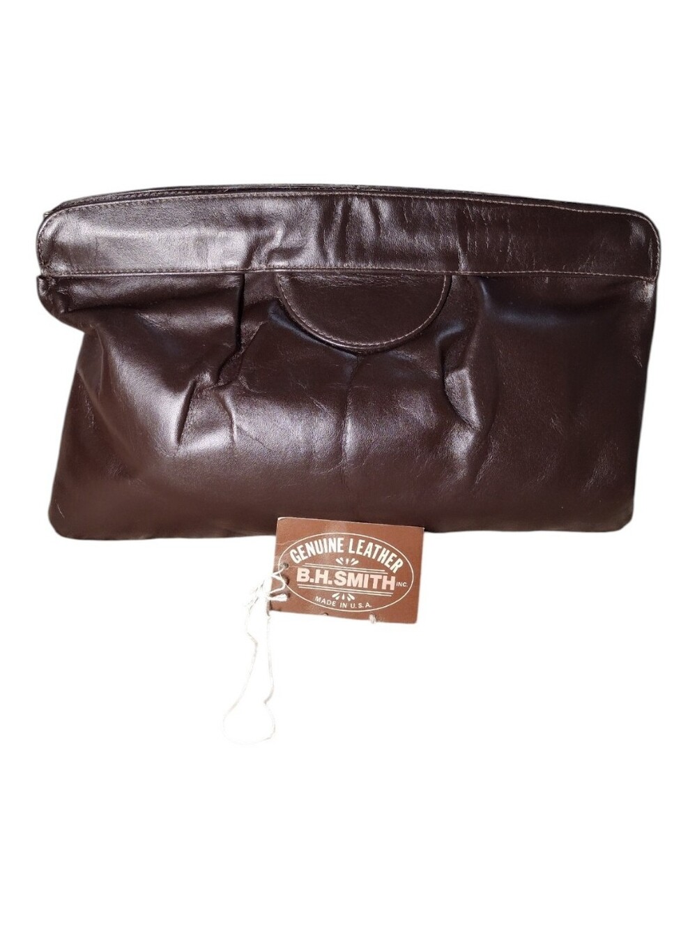 Vintage B.H Smith Brown Genuine Leather Women's Clutch